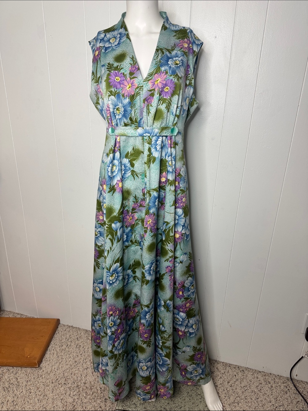 Vintage floral maxi dress approx 6 / 8